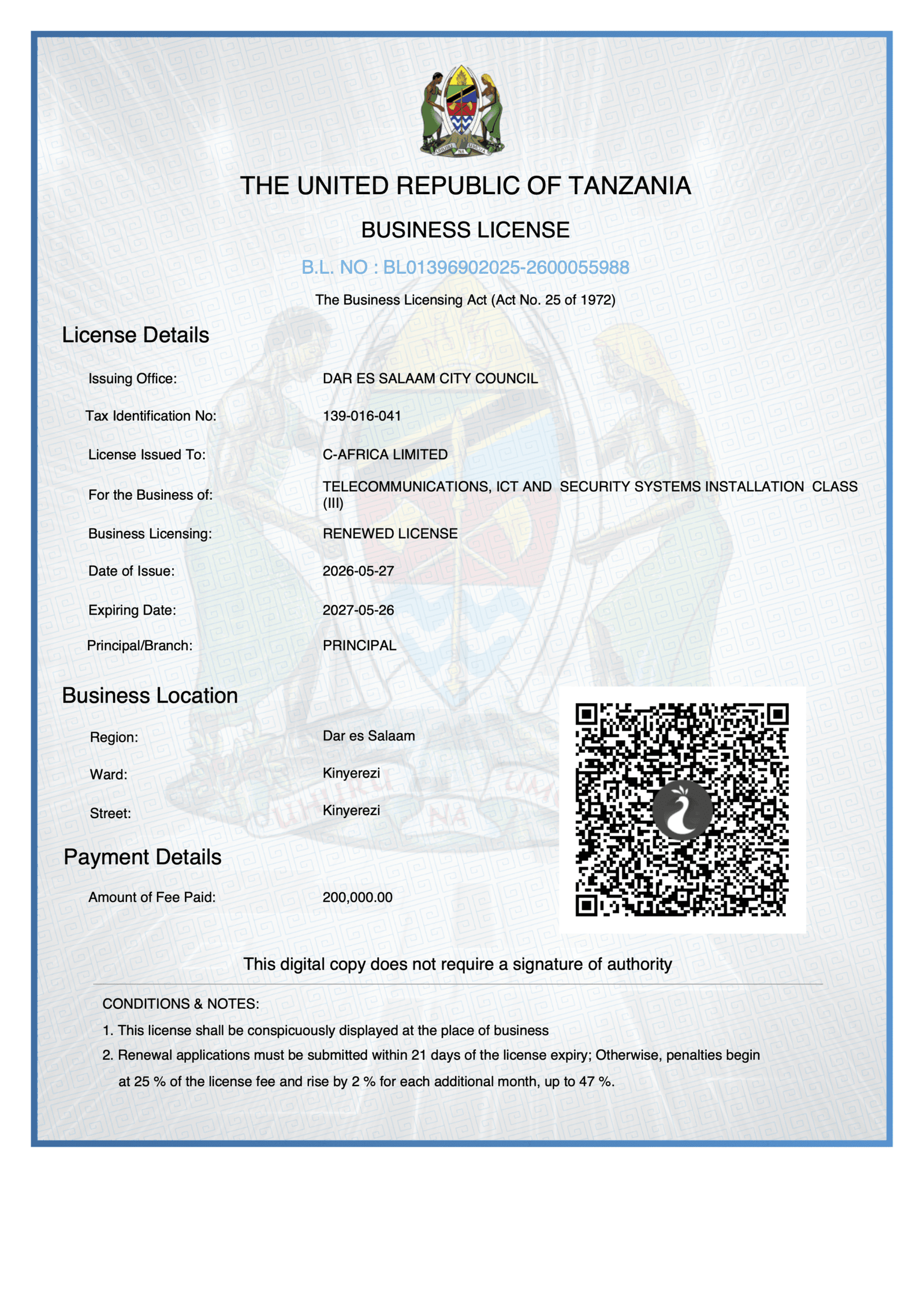 Business Licence